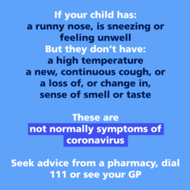 Not coronavirus symptoms